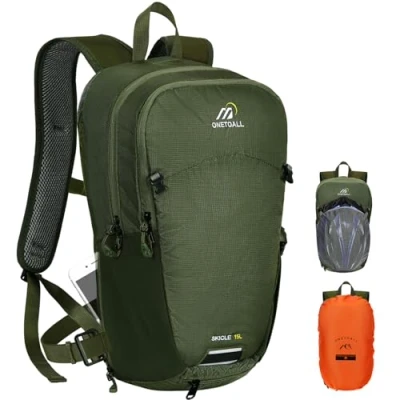 Immagine di ONETOALL Zaino da Ciclismo 15L Antifurto con Coprizaino, Mtb Traspirante per Uomo e Donna, Zaini Hiking Viaggio, Sci Piccolo, Trekking Escursione Breve