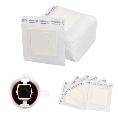 Immagine di 100 filtri usa e getta per caffè, Filtro caffè Portatile, Sacchetti con Orecchie da Appendere, getta, campeggio Viaggi, Campeggio, Ufficio