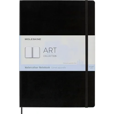Immagine di Moleskine, Watercolour Notebook, Taccuino Classico per Acquerelli,Carta Matite Acquerellabili,Colori ad Acqua, Copertina Rigida con Chiusura Elastica, Colore Nero, 60 Pagine,Formato A4 21 x 29,7cm
