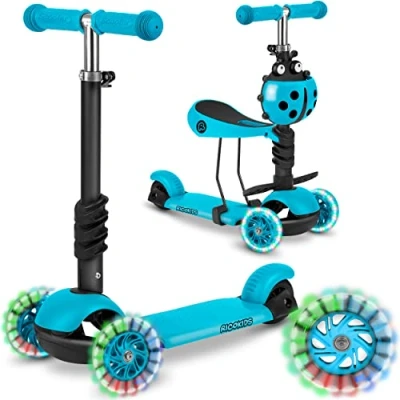 Immagine di Monopattino a tre ruote per bambini 3 in 1 Buggy Balance Ricokids con sedile blu