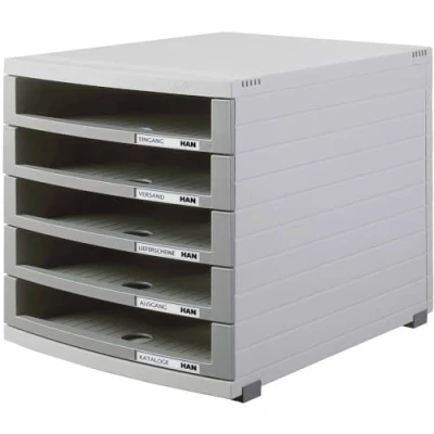 Immagine di HAN CONTUR 1505 0 19 Cassettiera Grigio luminescente DIN A4, B4, C4 Numero cassetti: 5