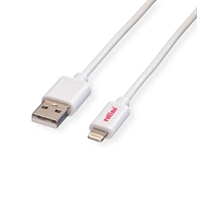 Immagine di Roline Cavo USB 2.0 Spina A, Connettore Apple Lightning 1.00 m Bianco Schermato 11.02.8321