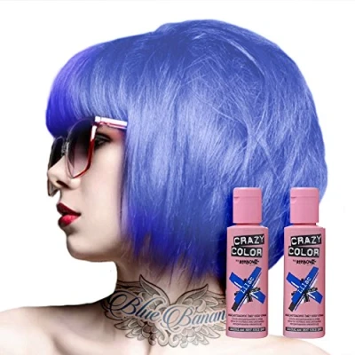 Immagine di Pacco Da Due Tinte Semipermanenti Per Capelli 100ml Crazy Color (Lilac)