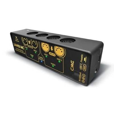 Immagine di CME U4MIDI WC Interfaccia MIDI ibrida 2 in out con Router, Filtro, Mapper, WIDI Bluetooth opzionale, Modalità di Alimentazione Standalone a 9V Perfetta per Chitarristi e Pedaliere