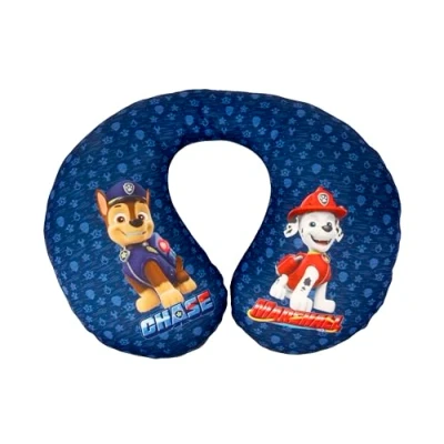 Immagine di Paw Patrol Cuscino da Collo Bambino con i Personaggi Chase e Marshall. Perfetto per Viaggi. Extra Confortevole Lavabile
