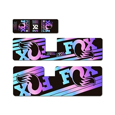 Immagine di Adesivi compatibili con ammortizzatore bici Fox Float X2 2018 Gradient