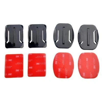 Immagine di Goliton® Piatto Monti e curvo con doppia faccia cuscinetti adesivi per GoPro Hero 3 / 2 Eroe 1 Nero