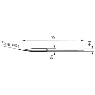 Immagine di Ersa 212 BD LF punta di saldatura Forma matita Dimensione 0.4 mm Contenuto 1 pz.