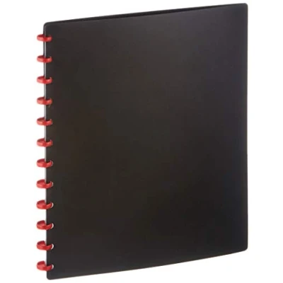 Immagine di Durable 242601 Duralook Easy, portalistino per documenti f.to A4, 20 buste trasparenti rimovibili, ampliabile, nero