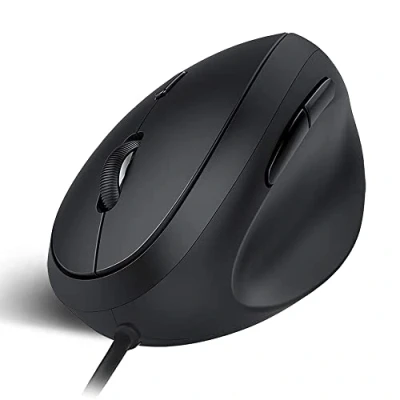 Immagine di shoplease mouse ergonomico cablato, ottico verticale con 4 DPI regolabili 800/1200/2000/3200, USB per computer a 6 pulsanti
