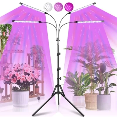 Immagine di Railee Lampada per Piante da Interno 120 LEDs Luce di Coltivazione a Spettro Completo con Treppiede Grow Light Semina Crescita Fioritura Fruttificazione