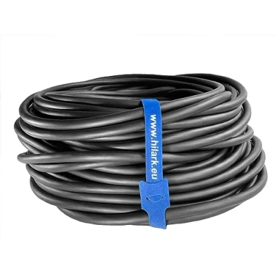 Immagine di Hilark Cavo in gomma nera H07RN F 4x1,5mm² 4g1,5mm per tubi di Uso esterno (50 metri, Nero)