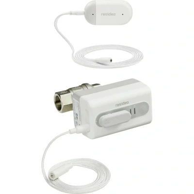 Immagine di Honeywell VWS01Y025E Rilevatore di acqua senza fili con controllo tramite app, sensore esterno a batteria, rete elettrica