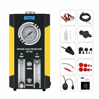 Immagine di AUTOOL Tester diagnostico per rilevatore di perdite Carburante Tubi automobilistici Macchina Test EVAP Veicoli/motociclette/Barca a 12 V (modalità Doppie più recenti)