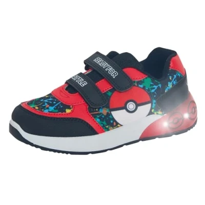 Immagine di Pokemon Scarpe da ginnastica per bambini, con luci lampeggianti a LED, ragazze e ragazzi, Nero , 31 EU
