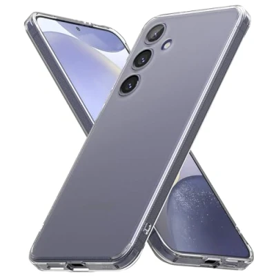 Immagine di Ringke Fusion Compatibile con Cover Samsung S24, Protezione da Ditate e Macchie, Custodia Antiurto Buon Grip Disegnato per Galaxy S24 Matte Clear