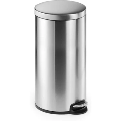 Immagine di Durable 340323 Cestino per la carta 30 l (Ø x A) 290 mm 655 Acciaio inox Argento 1 pz.