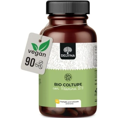 Immagine di DELVINA Combatti l&#039;Alitosi 90 Pastiglie per l&#039;Igiene Orale senza Collutorio né Puliscilingua Alito Fresco Colture Batteriche con Vitamina D3 contro l&#039;Alitosi, Limone, Scorta di 3 Mesi