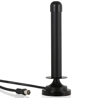 Immagine di Wicked Chili Antenna DVBT2 Compatibile con Samsung, Xoro,TechniSat, Freenet HD TV Receiver per Interni ed Esterni (Forte Ricezione DVB T, T2, Base Magnetica, Cavo coassiale da 3m)