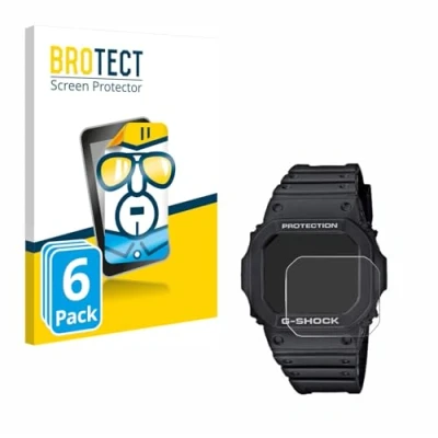 Immagine di brotect Pellicola Protettiva per Casio G Shock GW M5610 1ER Protezione Schermo (6 Pezzi) [Trasparente, Anti Impronte]