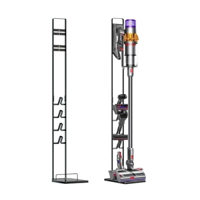 Immagine di MORANGO Organizzatore Aspirapolvere Dyson, Metallo, Compatibile con Dyson V6/V7/ V8/ V10/ V11/ DC58/ DC59/ DC62/ DC74, Supporto per Il Pavimento, Senza Forare la Parete. Staffa Verticale.