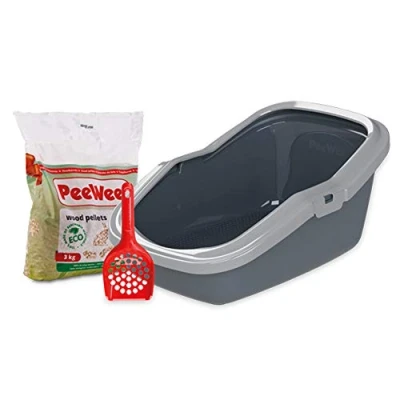 Immagine di Set PeeWee EcoMinor Cassetta + Lettiera Paletta Grigio/antracite