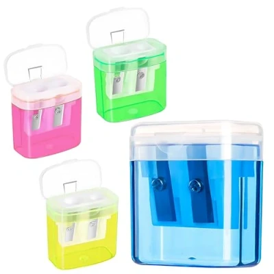 Immagine di 4Pcs Temperini,Temperini con Serbatoio,Temperino Serbatoio,Temperamatite Contenitore Trucco,per Studenti,Casa,Ufficio,4 Colori
