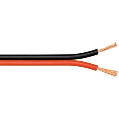 Immagine di MANAX 15089 Cavo per altoparlante, 2 x 0,5 mm2, 100% rame OFC, 10 m, colore: Rosso/Nero