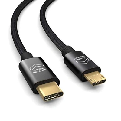 Immagine di PAXO cavo di collegamento USB 2.0 OTG da 0,3 m, C a MICRO USB, dati e ricarica per Computer portatile