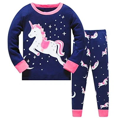 Immagine di Bambine e Ragazze Pigiami Unicorno Sleepwears Natale Pigiama Due Pezzi Maniche Lunghe Set di Indumenti da Notte per Bambino Piccolo Taglia 4 5 Anni 5T Regalo del Ringraziamento