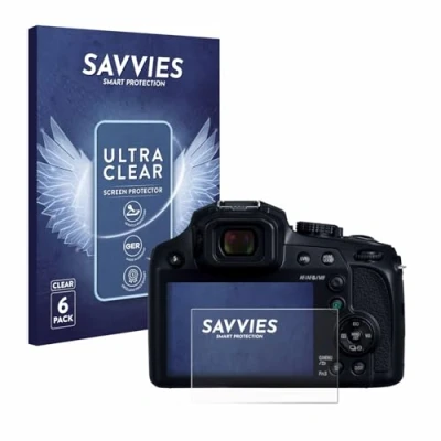 Immagine di savvies (6 Pezzi Pellicola Protettiva per Panasonic Lumix DC FZ82D Protezione Schermo Trasparente