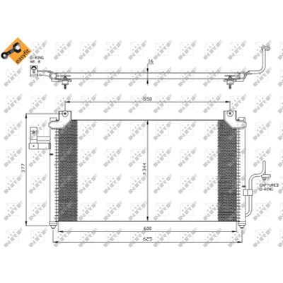 Immagine di NRF EASY FIT 35356 Condensatore con anello tenuta 13 8,5 Alluminio 600