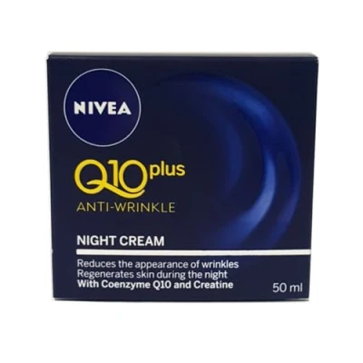Immagine di NIVEA Q10 Power Anti Wrinkle + Firming Night Cream (50 ml), Ageing Creatine and Q10, Nightly Moisturiser for Women, Reduce Appearance of Wrinkles