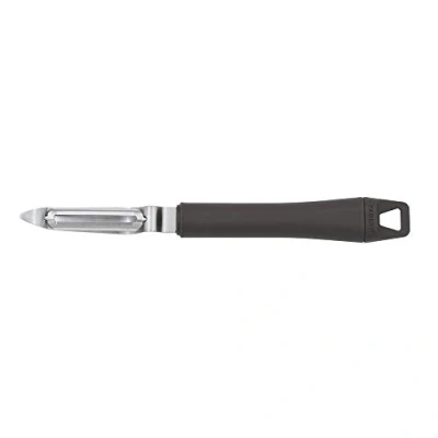 Immagine di Paderno Pelapatate a Lama Mobile Appendibile in Acciaio Inox 18/10, Manico Polipropilene Lunghezza 21 cm, 8 cm