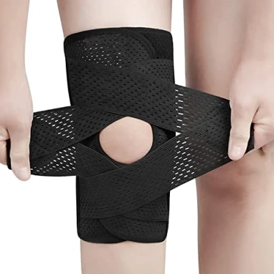 Immagine di ANAMPION Tutore Ginocchio con Stabilizzatori Laterali Ginocchiera Regolabile Rotulea ortopedica Supporto per Legamenti Menisco, Rotula, Artrite, Sollievo dal Dolore,Corsa,Pallavolo (3XL)
