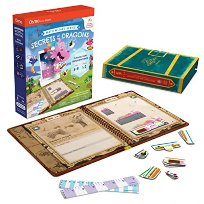 Immagine di Osmo Math Wizard and the Secrets of Dragons for iPad &amp; Fire Tablet Ages 6 8/Grades 1 2 Measurement Estimating Curriculum Inspired STEM Toy (Osmo Base Required)