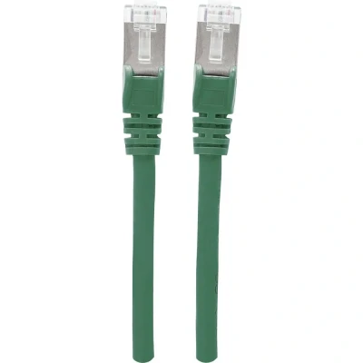 Immagine di Intellinet 736886 RJ45 cavo di rete, patch CAT 6A S/FTP 10.00 m Verde Schermatura a fogli, intrecciata, Privo alogeni 1 pz.