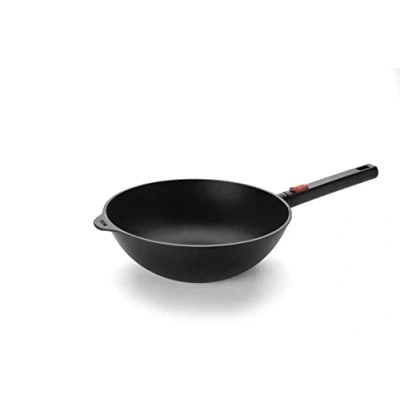 Immagine di Woll Diamond QXR Eco Logic Wok e padella per mescolare, induttiva, Ø 28 cm, altezza 10 con manico rimovibile, adatto tutti i piani cottura, senza PFAS, in alluminio, resistente al forno,