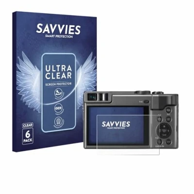 Immagine di savvies (6 Pezzi Pellicola Protettiva per Panasonic Lumix DC TZ90 / TZ96 Protezione Schermo Trasparente