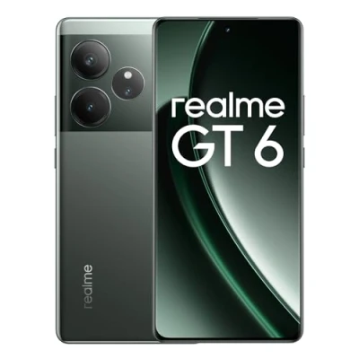 Immagine di realme GT6 Smartphone 5G 8+256 GB, Snapdragon 8s Gen 3 Chipset, 6000nit Ultra Bright Display, Sony LYT 808 OIS Camera, 120W SUPERVOOC Charge, 5500mAh Massive Battery, Razor Green(no adapter)