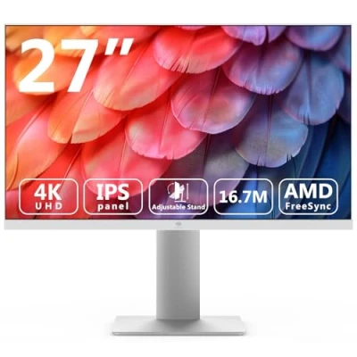 Immagine di Z Edge Monitor PC Bianco 27&#039;&#039; IPS 4K UHD (3840x2160), FreeSync, 75Hz, Schermo Ufficio White 16:9, 5ms, 2xHDMI2.0 &amp; 2xDP1.4, Supporto Regolabile/Verticale/Orizzontale/Rotante, VESA(DP Cavo Incluso)