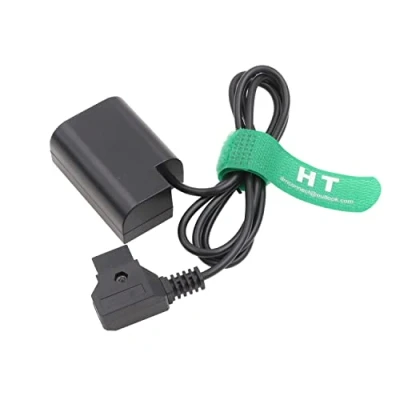 Immagine di D tap DMW DCC12 DC Accoppiatore BLF19E Dummy Adattatore di alimentazione della batteria per Panasonic LUMIX DSLR GH3 GH4 GH5 fotocamera (dritta)