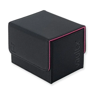 Immagine di Vault X Exo Tec® Modulo modulare per 100+ carte TCG, coperchio magnetico staccabile, compatibile con Commander e collezionabili standard, colore: nero/rosa elettrico