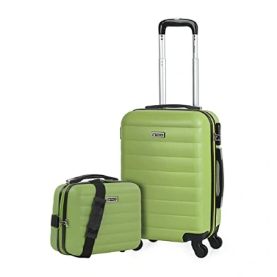 Immagine di ITACA Set Valigie Rigide Offerte. Valigia Grande Rigida, Media Rigida e Bagaglio a Mano. di con Lucchetto Combinazione TSA 71250B, Pistacchio