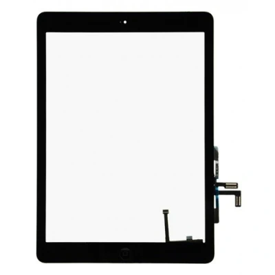 Immagine di Smartex® Touch Screen Glass Digitizer Nero Compatibile con iPad 5 (2017) Adesivo Pre INSTALLATO Tasto Home e Toolkit smontaggio Inclusi
