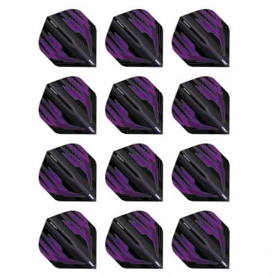 Immagine di RED DRAGON Hardcore Radical Nero e Viola Dart Standard di Spessore Extra 4 Set per Confezione (12 Voli in Totale)