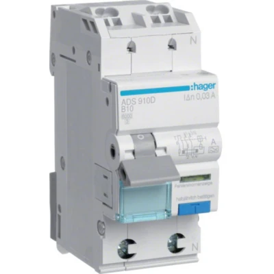 Immagine di Hager ADS910D Interruttore differenziale di sicurezza 1 polo 10 A 0.03 240 V
