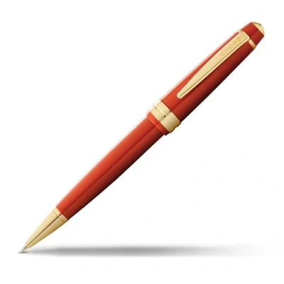 Immagine di CROSS Penna a sfera Bailey Light (larghezza tratto F, colore inchiostro: nero, confezione regalo) ambra con accessori dorati