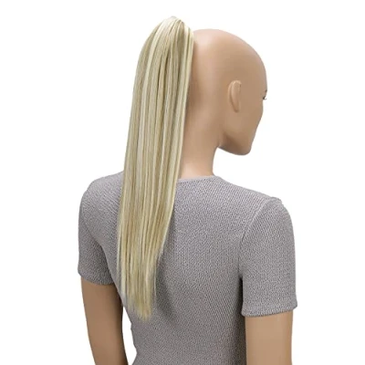 Immagine di CAISHA 40cm Coda Di Cavallo Lily Posticci Per Capelli Con Pinza Extensions Finta Liscio Biondo Chiaro Mix H153