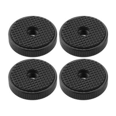 Immagine di SG Store 4PCS 1/4 di pollice fotocamera in lega alluminio femmina ruota 26 x 6,5 mm adattatore dado bloccaggio per a microfono treppiede collegamento